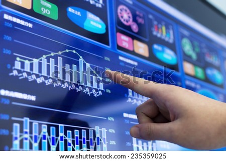 clicking and analysis  business financial report
