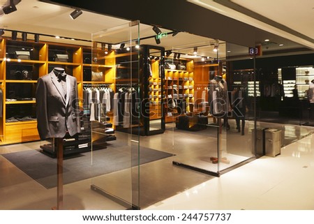 modern fashion shop storefront and showcase