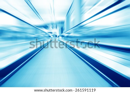 moving flat escalator indoor
