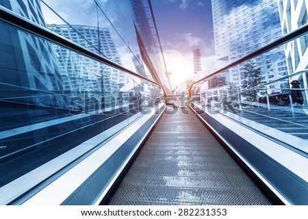 fast escalator and sunbeam