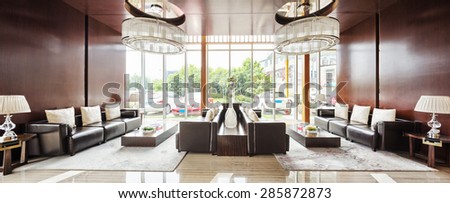 luxury hotel lobby and furniture