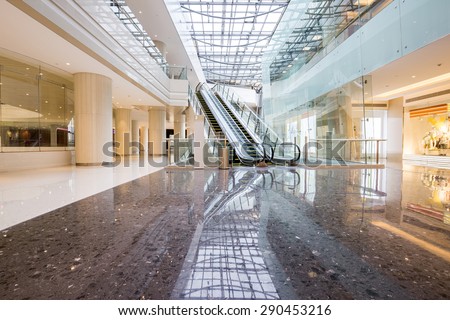 Modern shopping mall interior