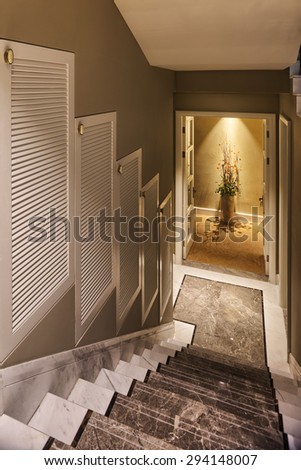 luxury house stairs and decoration