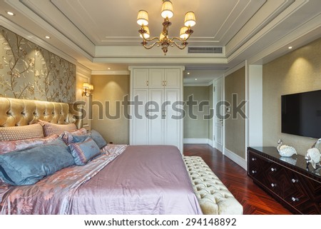 luxury bedroom interior and decoration