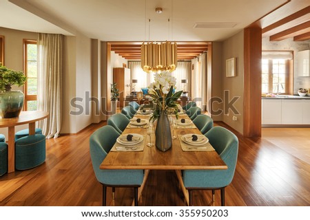decoration and furniture of modern dining room