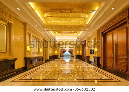 decoration and design in luxury entrance hall