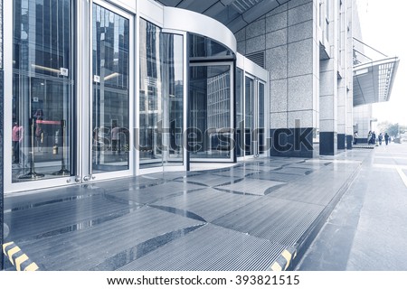 entrance of modern office building