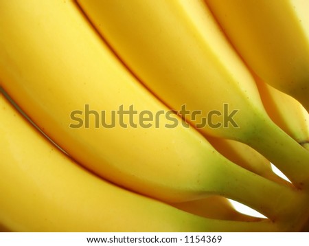 Close-up of at bunch of yellow bananas to be used as a background