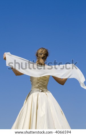 White Scarf Dress