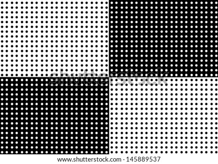 Black and White Dots in a Pattern