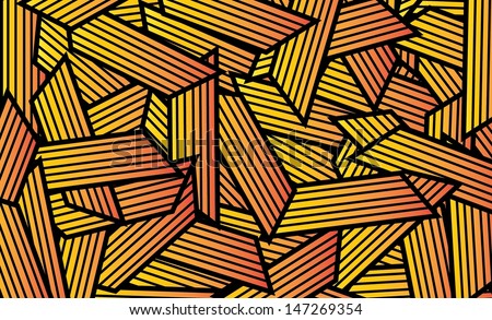 Abstract Orange and Black Pattern