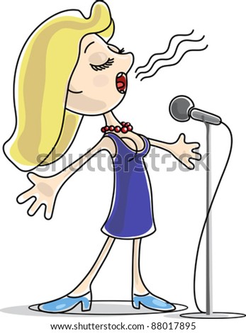 cartoon images of female singers