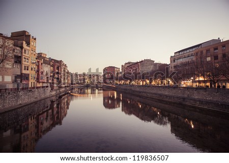View of Girona river called \