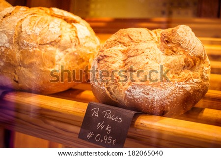 Fresh bread stall.