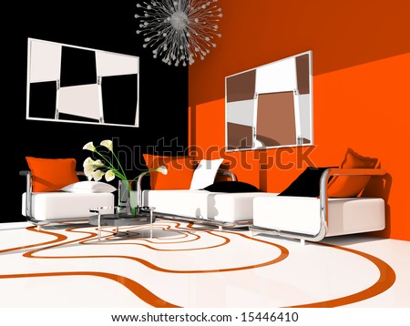 design drawing room on Exclusive Design Of A Drawing Room 3d Image Stock Photo 15446410