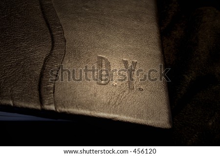 leather book cover - embossing