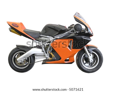 An Orange Pocket Bike