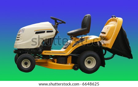 A Yellow Ride-on mower