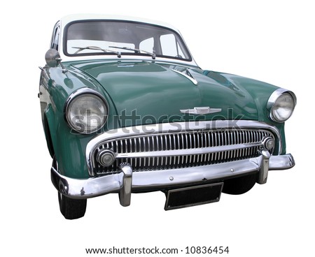 stock photo 1957 Hillman Minx isolated with clipping path