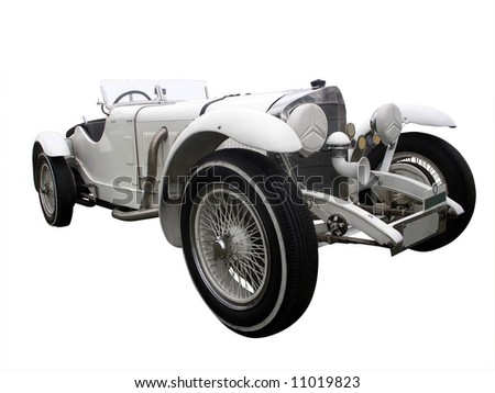 stock photo 1928 Mercedes SSK Custombuilt isolated with clipping path