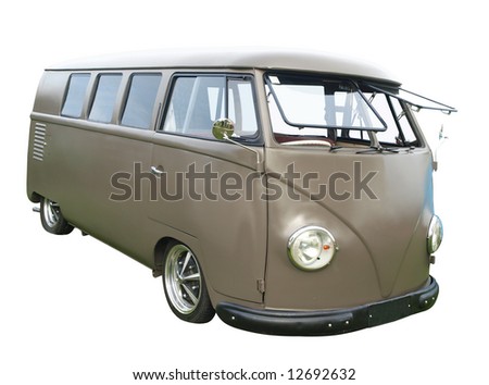 stock photo 1958 Volkswagen Combi Van isolated with clipping path
