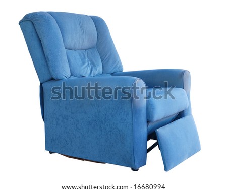 blue armchair