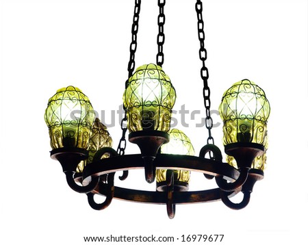 Chandelier isolated with clipping path