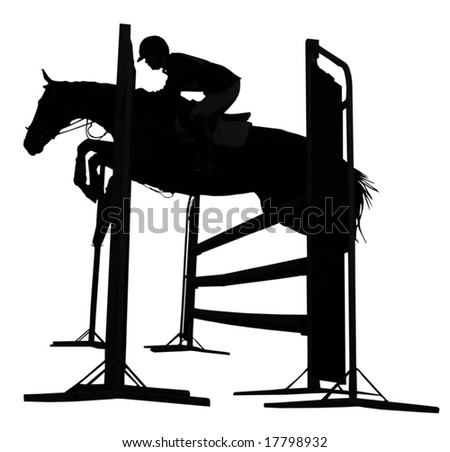 Silhouette Of A Horse Jumping