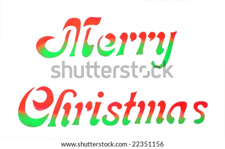 Merry Christmas Banner isolated with clipping path
