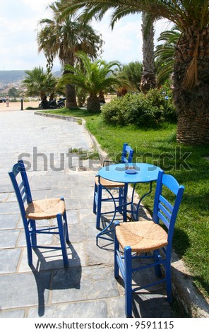 cafe in greece, crete \