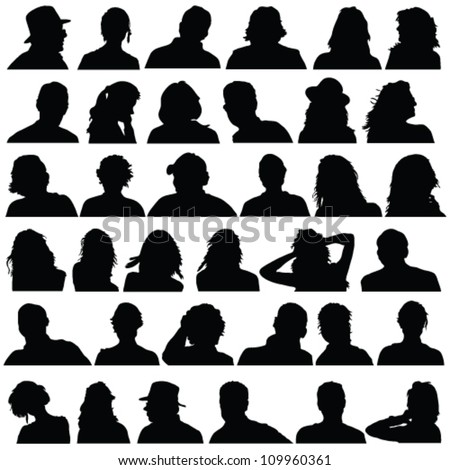Black Silhouette People