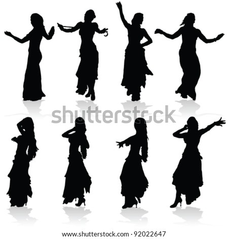 Dancing Black Silhouettes