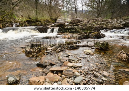 Dundonnell River / River Dundonnell cascading over rocks in the Scottish highlands