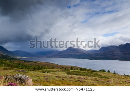 Storm above Loch Torridon / Rain storm approaching Torridon mountains and loch