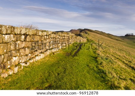 Hadrians Wall marches on / Hadrians Wall meanders into the distance
