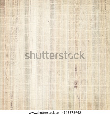 Wood plank with string close up