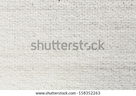White Brick Wall For Background Or Texture