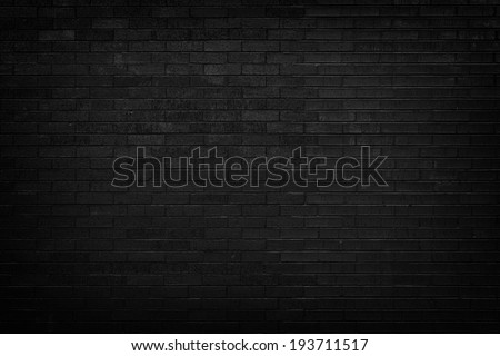 Black brick wall for background