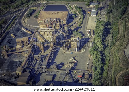 Heavy industry zone ,aerial view