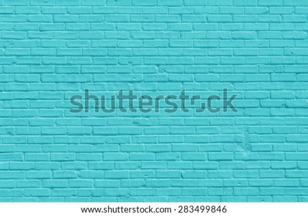 Turquoise brick wall for background or texture