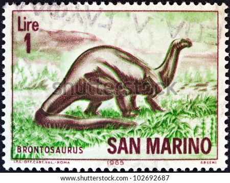 SAN MARINO - CIRCA 1965: A stamp printed in San Marino from the \