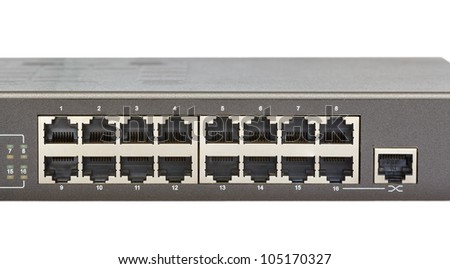  Port Switch on Network Switch Front Panel With 16 Ports And Uplink Port Isolated