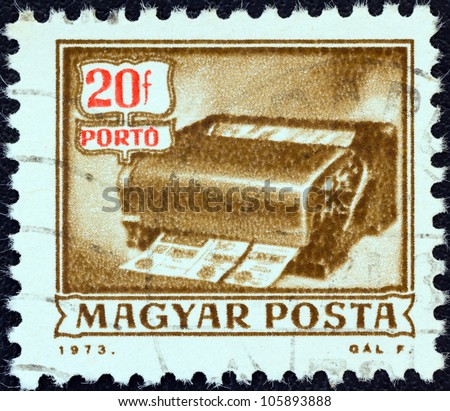 HUNGARY - CIRCA 1973: A stamp printed in Hungary from the \