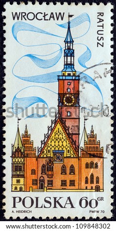 POLAND - CIRCA 1970: A stamp printed in Poland from the 