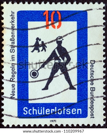 GERMANY - CIRCA 1971: A stamp printed in Germany from the \