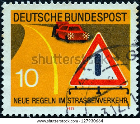 GERMANY - CIRCA 1971: A stamp printed in Germany from the 