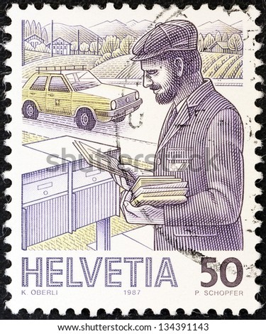 SWITZERLAND - CIRCA 1986: A stamp printed in Switzerland from the \