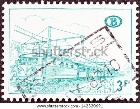 BELGIUM - CIRCA 1968: A stamp printed in Belgium shows Type 122 Electric Train, circa 1968.