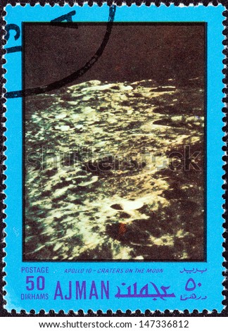 AJMAN EMIRATE - CIRCA 1970: A stamp printed in United Arab Emirates from the \