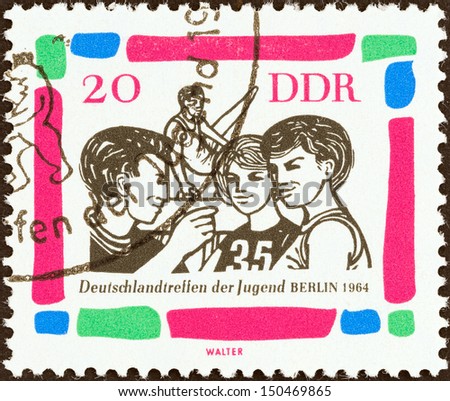 GERMAN DEMOCRATIC REPUBLIC - CIRCA 1964: A stamp printed in Germany from the \